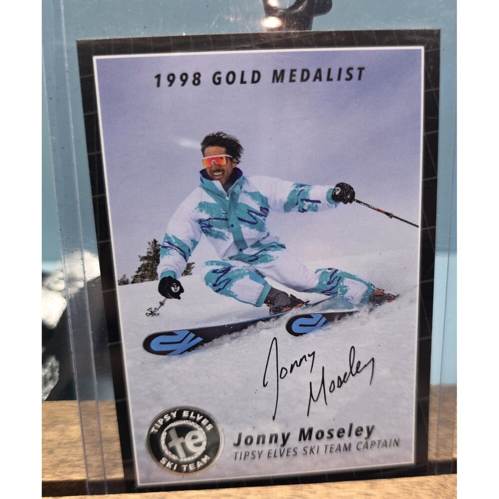 Tipsy Elves Snow Team Captain Jonny Moseley 1998 Gold Medalist Autographed Card